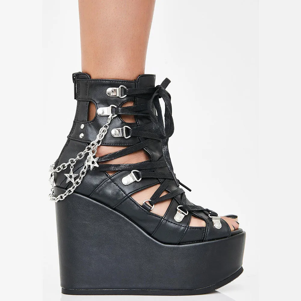 Funki Buys | Shoes | Women's Strappy Platform Wedge Shoes