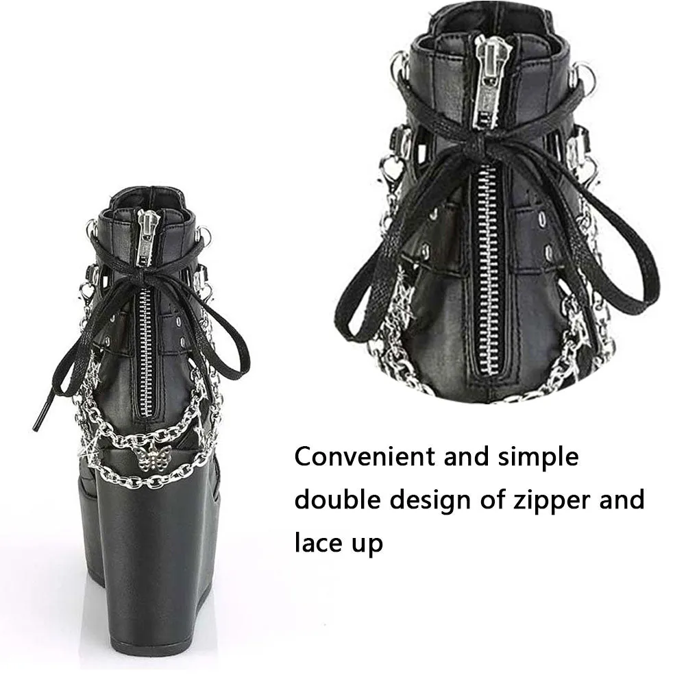 Funki Buys | Shoes | Women's Strappy Platform Wedge Shoes