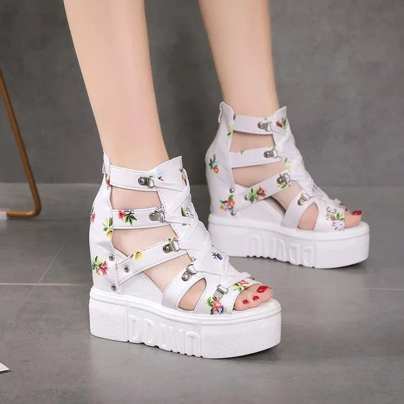 Funki Buys | Shoes | Women's Strappy Platform Wedge Shoes