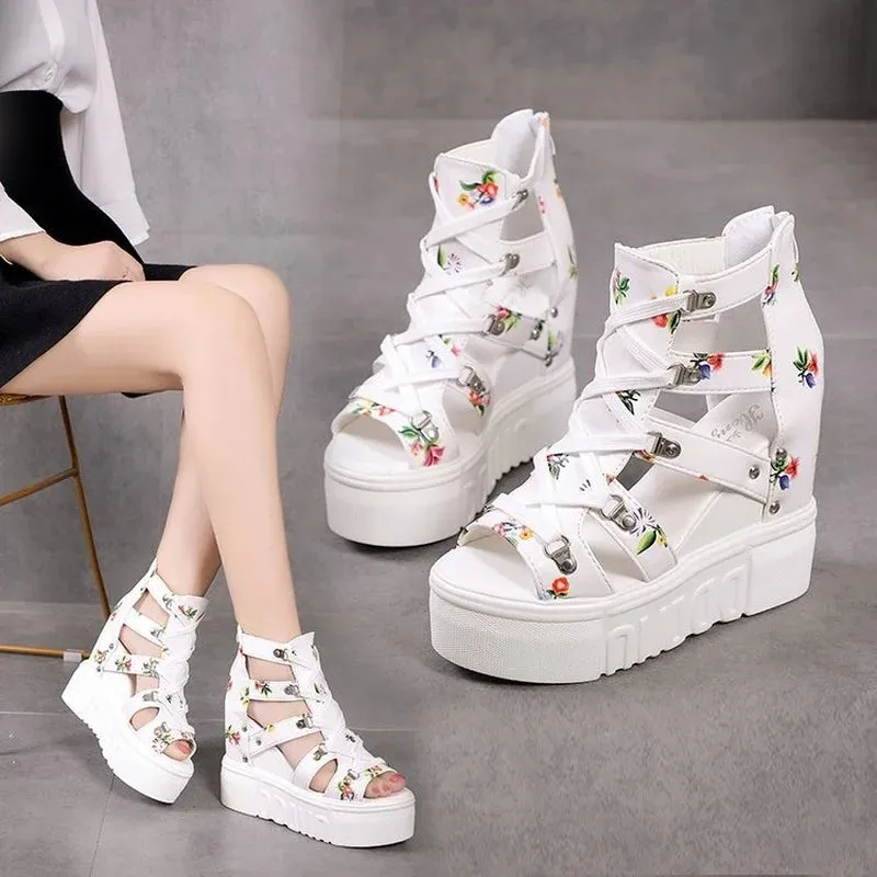 Funki Buys | Shoes | Women's Strappy Platform Wedge Shoes