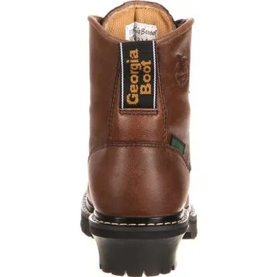 Georgia Boot Brown Big Kids Waterproof Logger Boots GB00019 **ONLINE ONLY