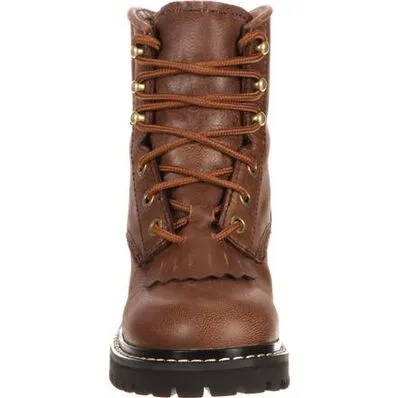 Georgia Boot Brown Big Kids Waterproof Logger Boots GB00019 **ONLINE ONLY