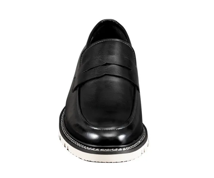 Hugh Black Penny Loafers