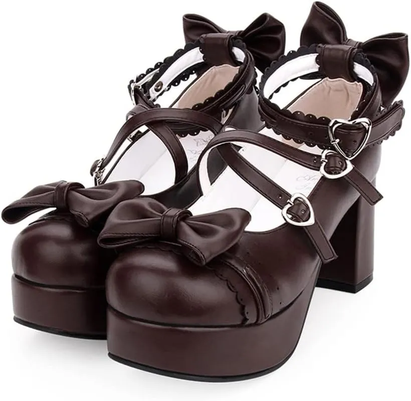 Japanese Lolita Party Shoes Platform Heels Strappy Women's Pumps