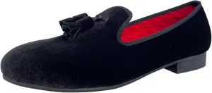Justar Men's Velvet Tassel Loafers Formal Dress Shoes Slip-on Prom Smoking Slippers Flats