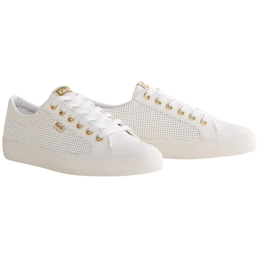KEDS JUMP KICK PERFORATED LEATHER WHITE GOLD