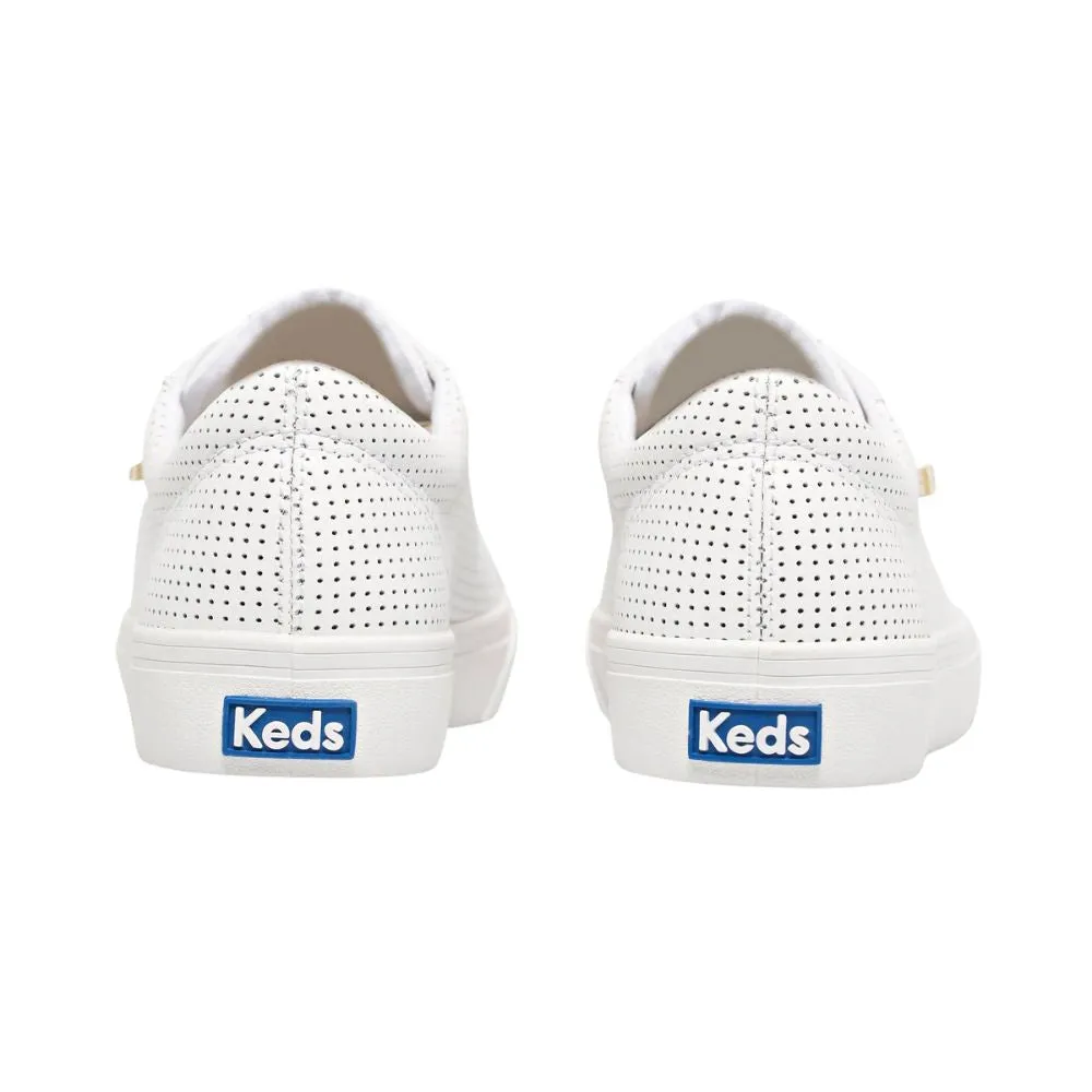 KEDS JUMP KICK PERFORATED LEATHER WHITE GOLD