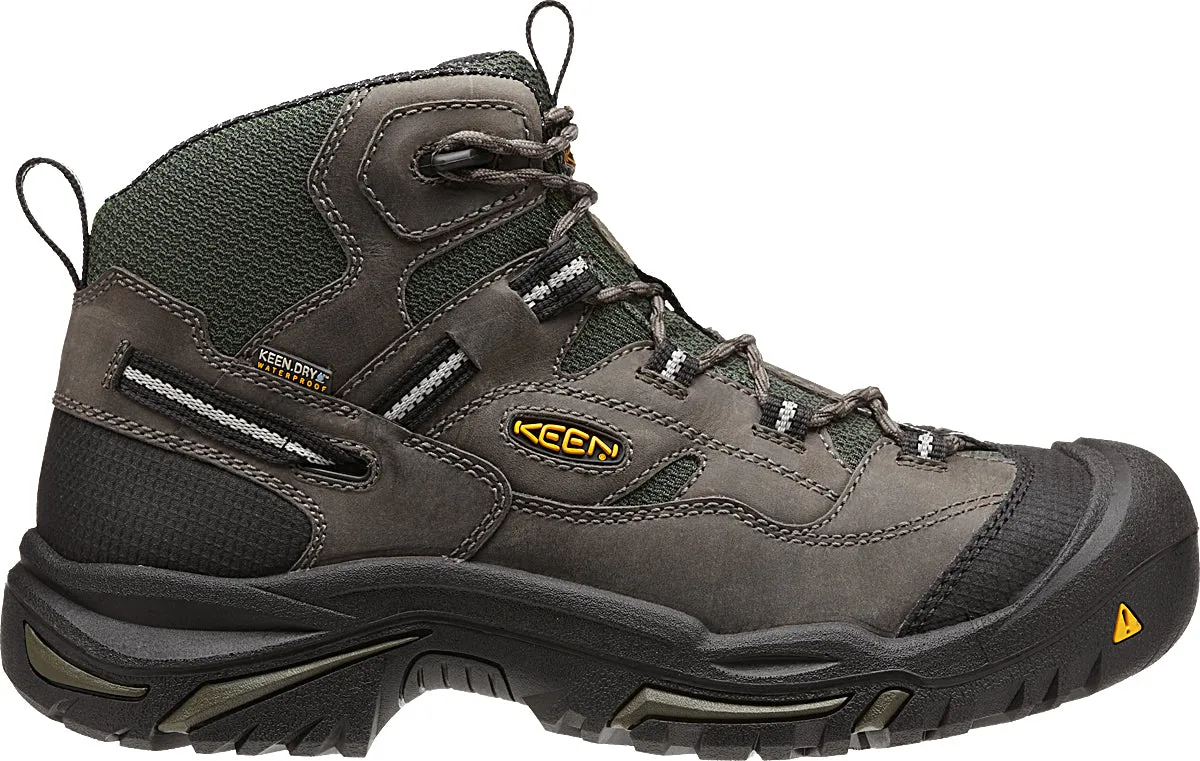 KEEN Utility Men's Braddock Mid Waterproof Electrical Hazard Steel Toe Work Boot