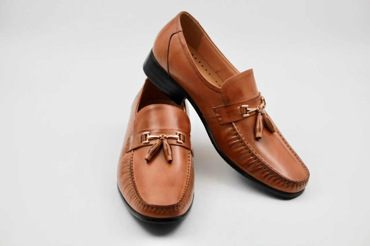 Lenore Tan Leather Formal Loafers