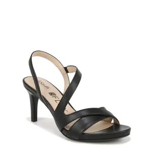 LifeStride Womens Mia Strappy Heeled Dress Sandals Black 7.5 W