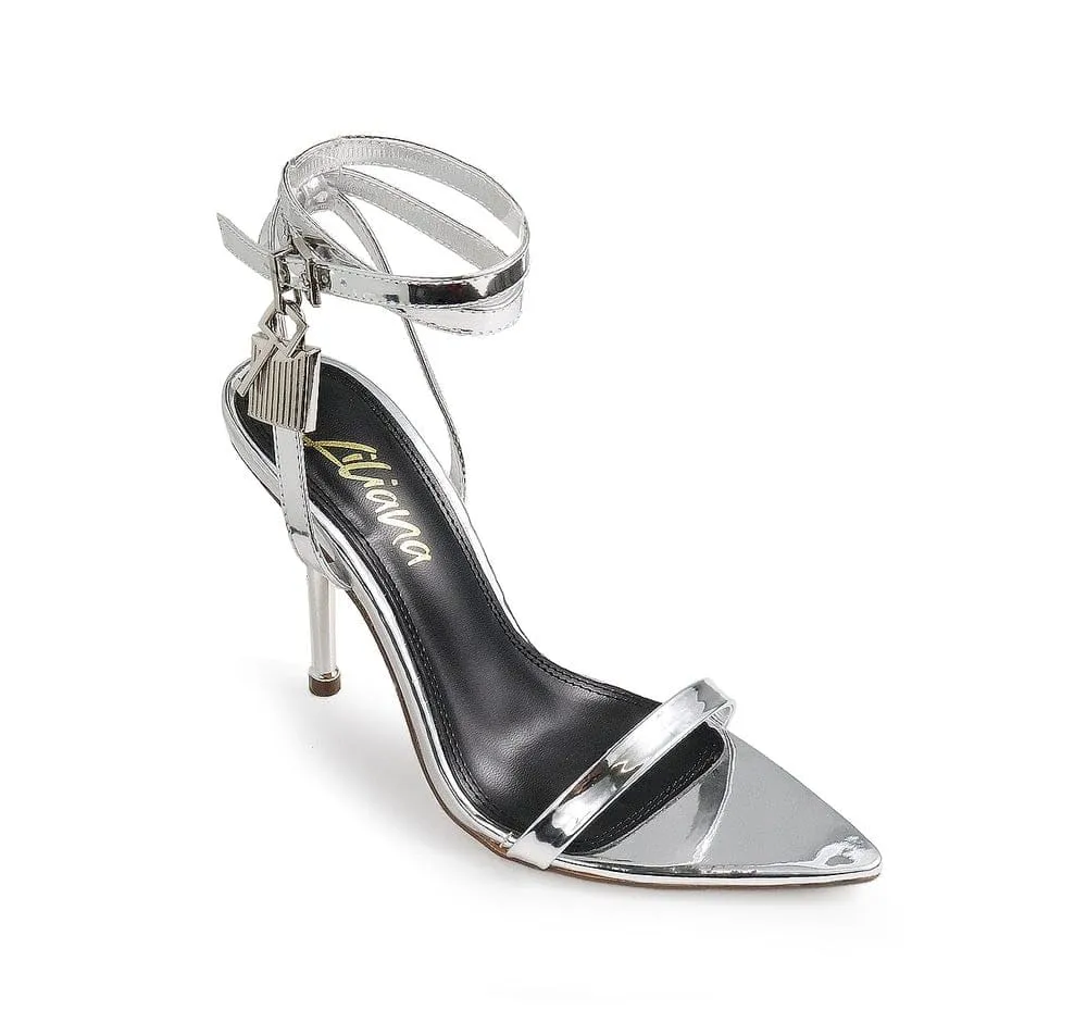 Liliana Banks-2A Womens Pointy Toe Stiletto High Heel Sandals