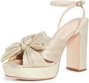 Loeffler Randall Women's Natalia Platform Pleated Bow Heels