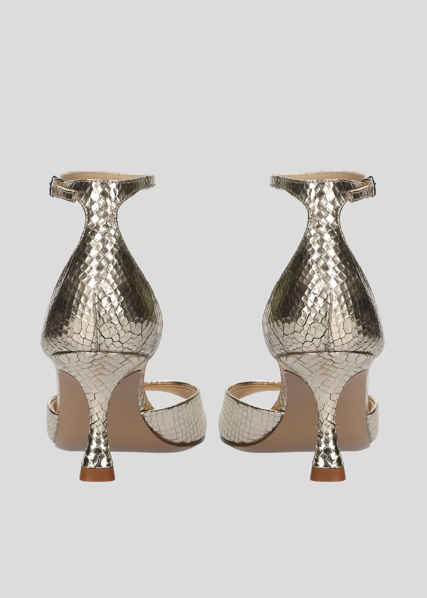 Lola Cruz Kumala Gold Leather Sandals