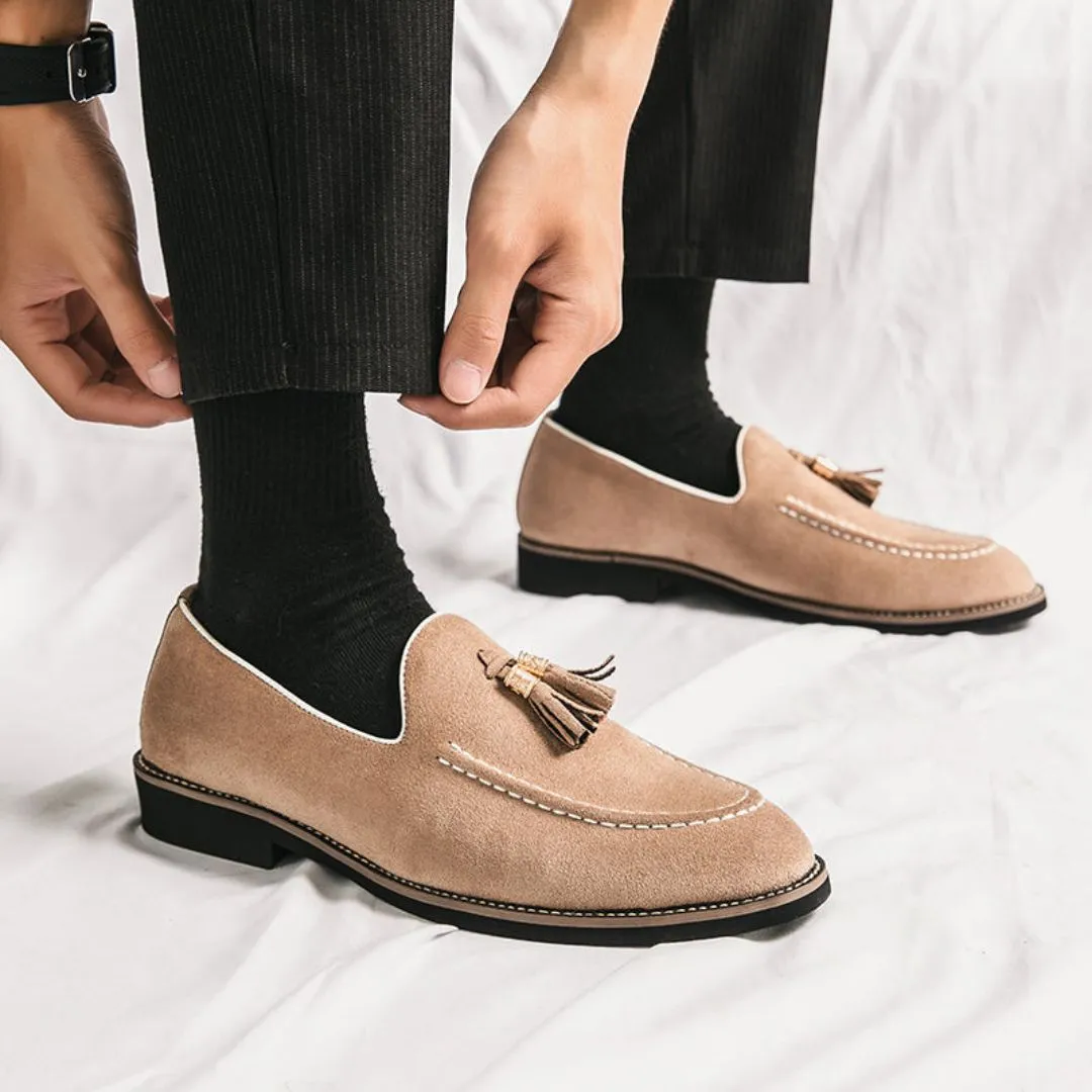 Lorenzo Suede Tassel Loafers