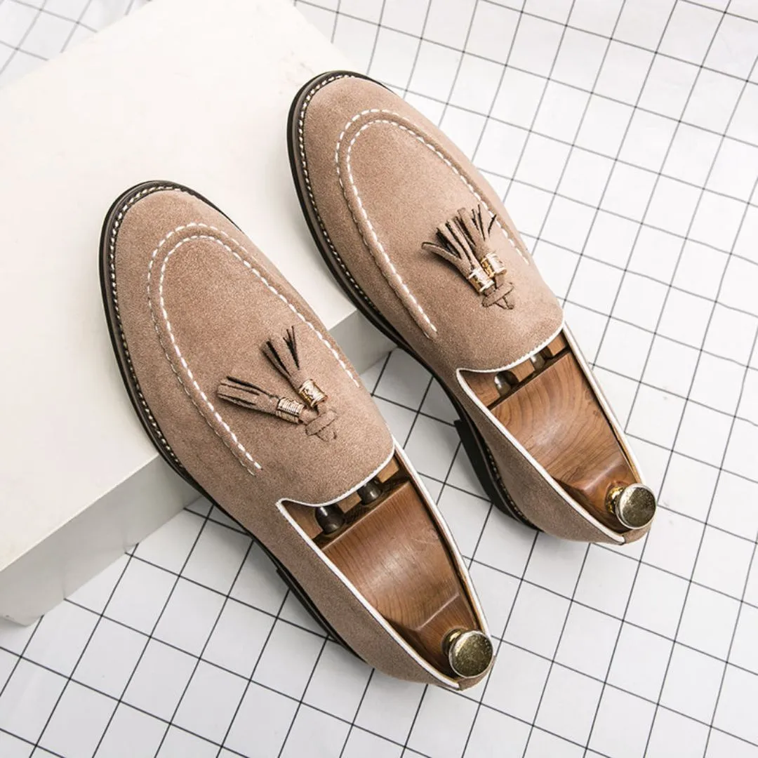 Lorenzo Suede Tassel Loafers
