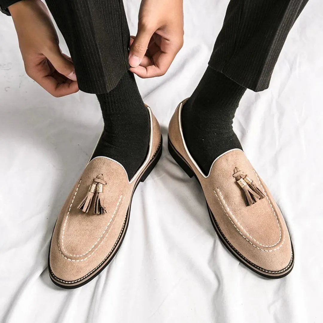 Lorenzo Suede Tassel Loafers