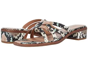 Madewell Jeni Mule in Snake Embossed Leather Muted Shell Multi 7.5 M