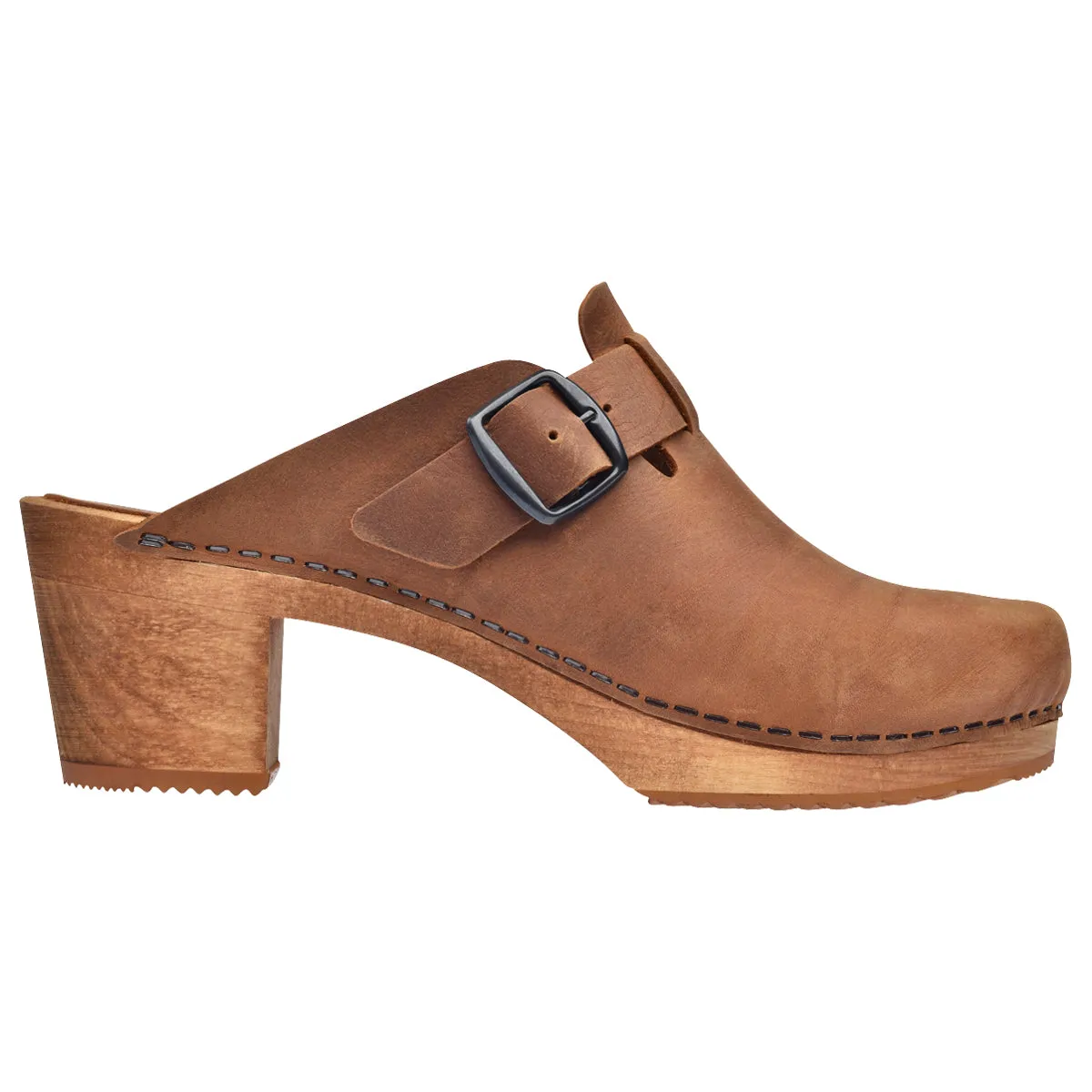Malulo Women's Wood Mule in Chestnut