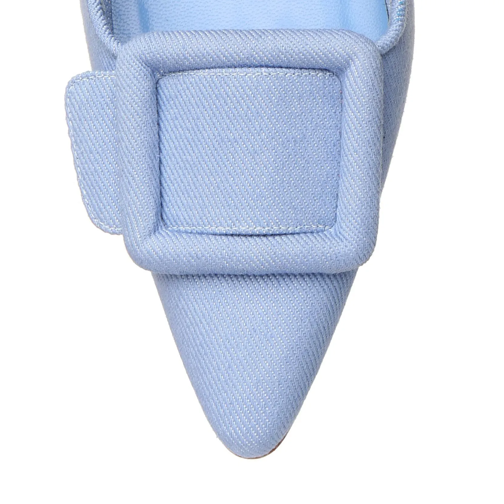 Maysale 50 denim mule pumps