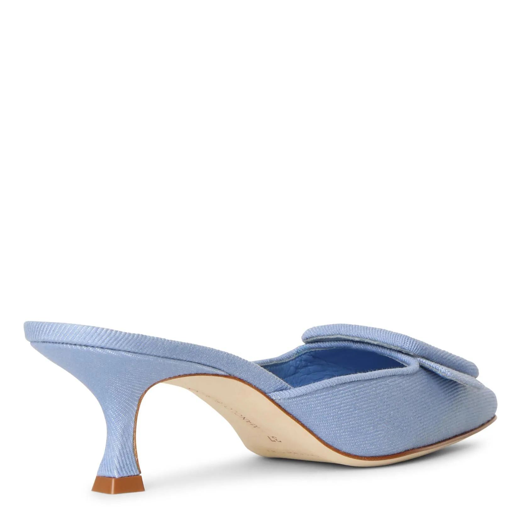Maysale 50 denim mule pumps