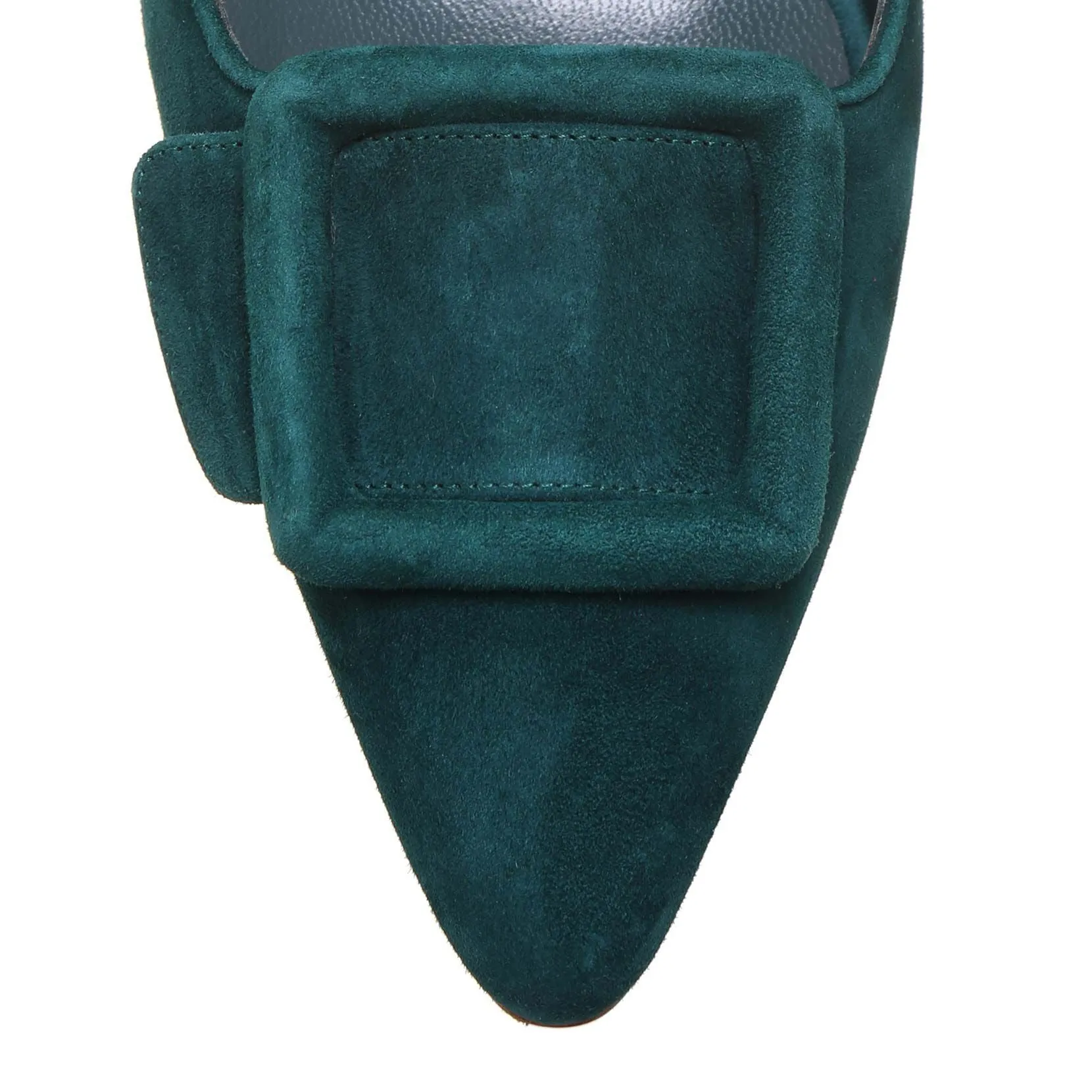 Maysale green suede mules