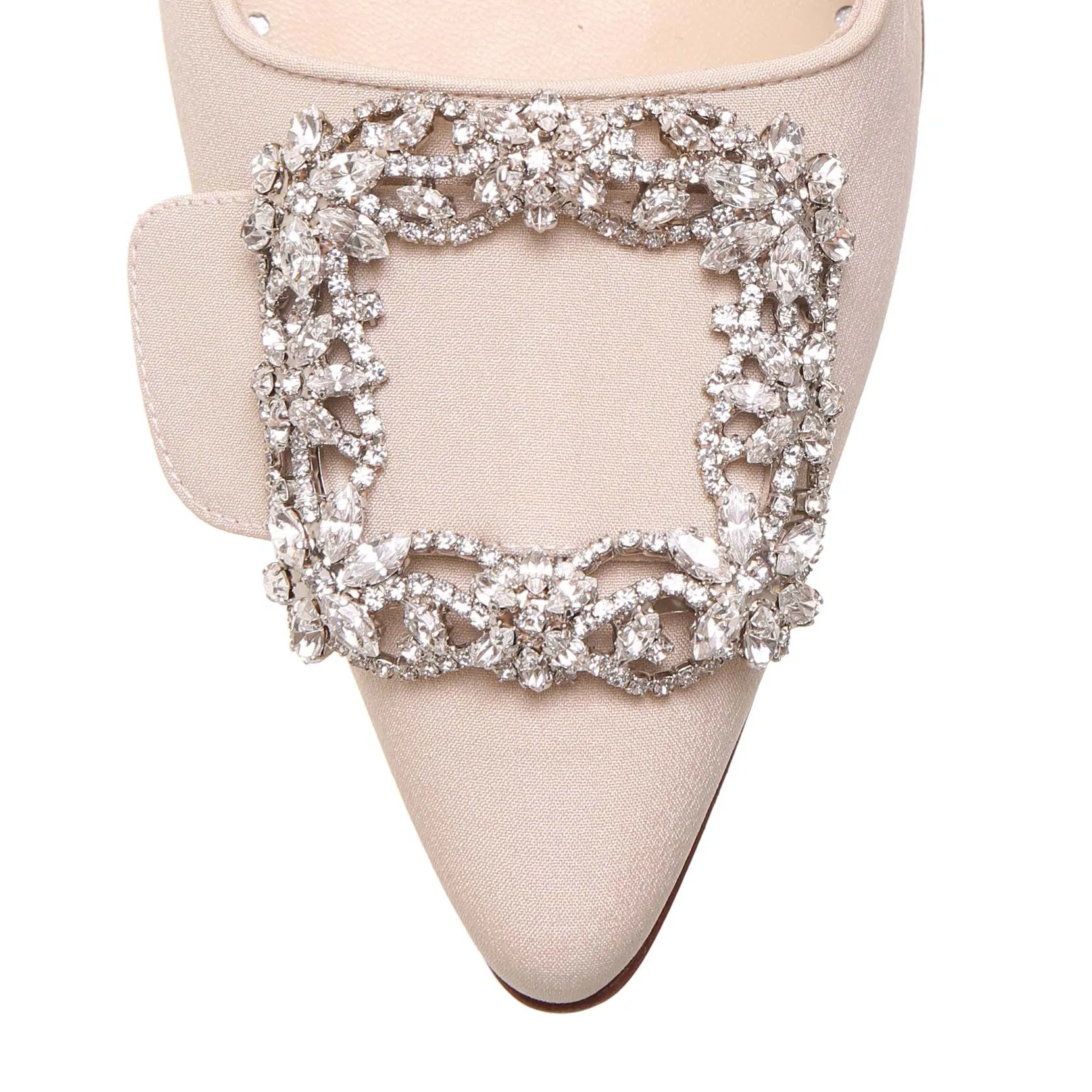 Maysale Jewel white mules