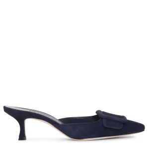 Maysale navy suede pumps