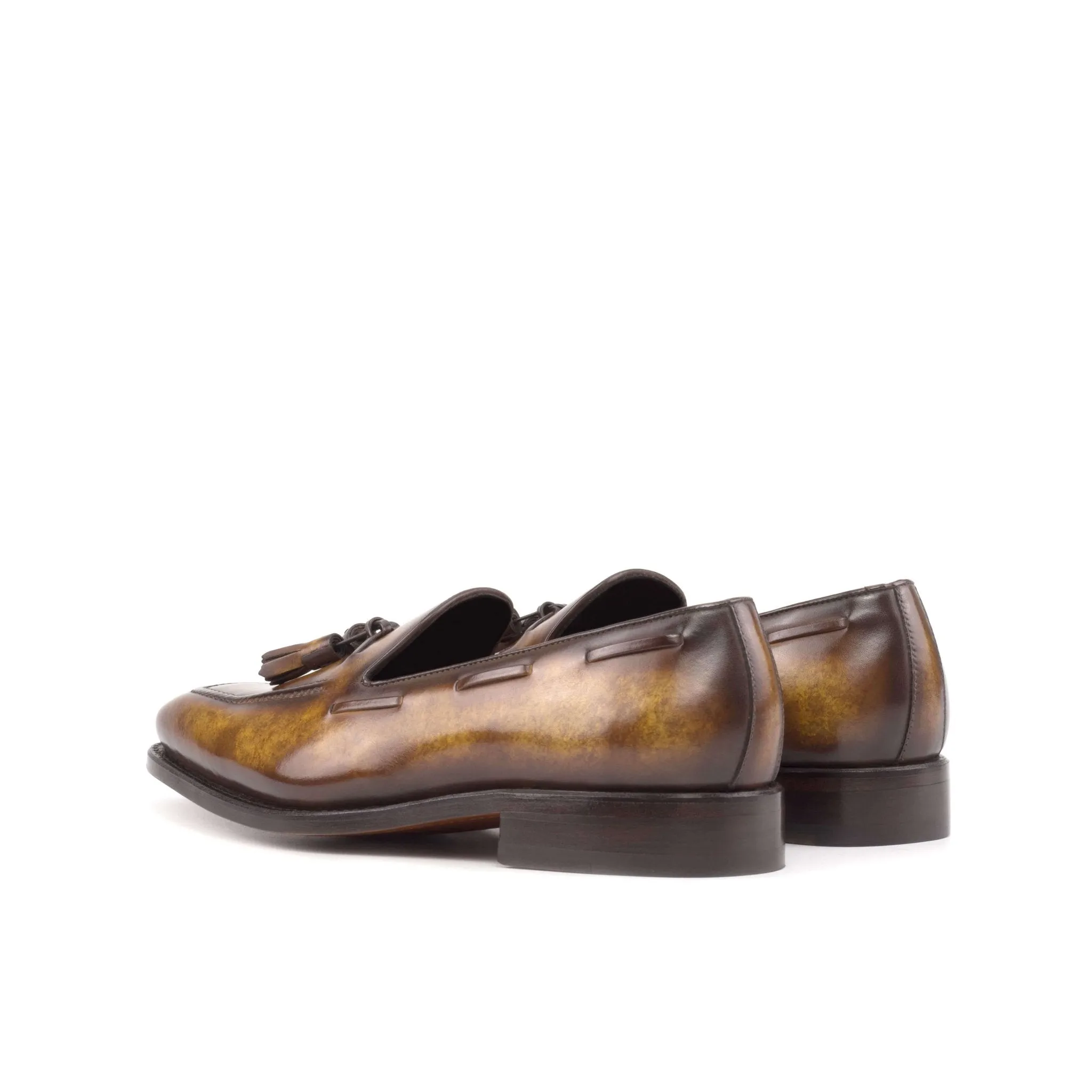 Men's Bespoke Cognac Patina Tassel Loafers