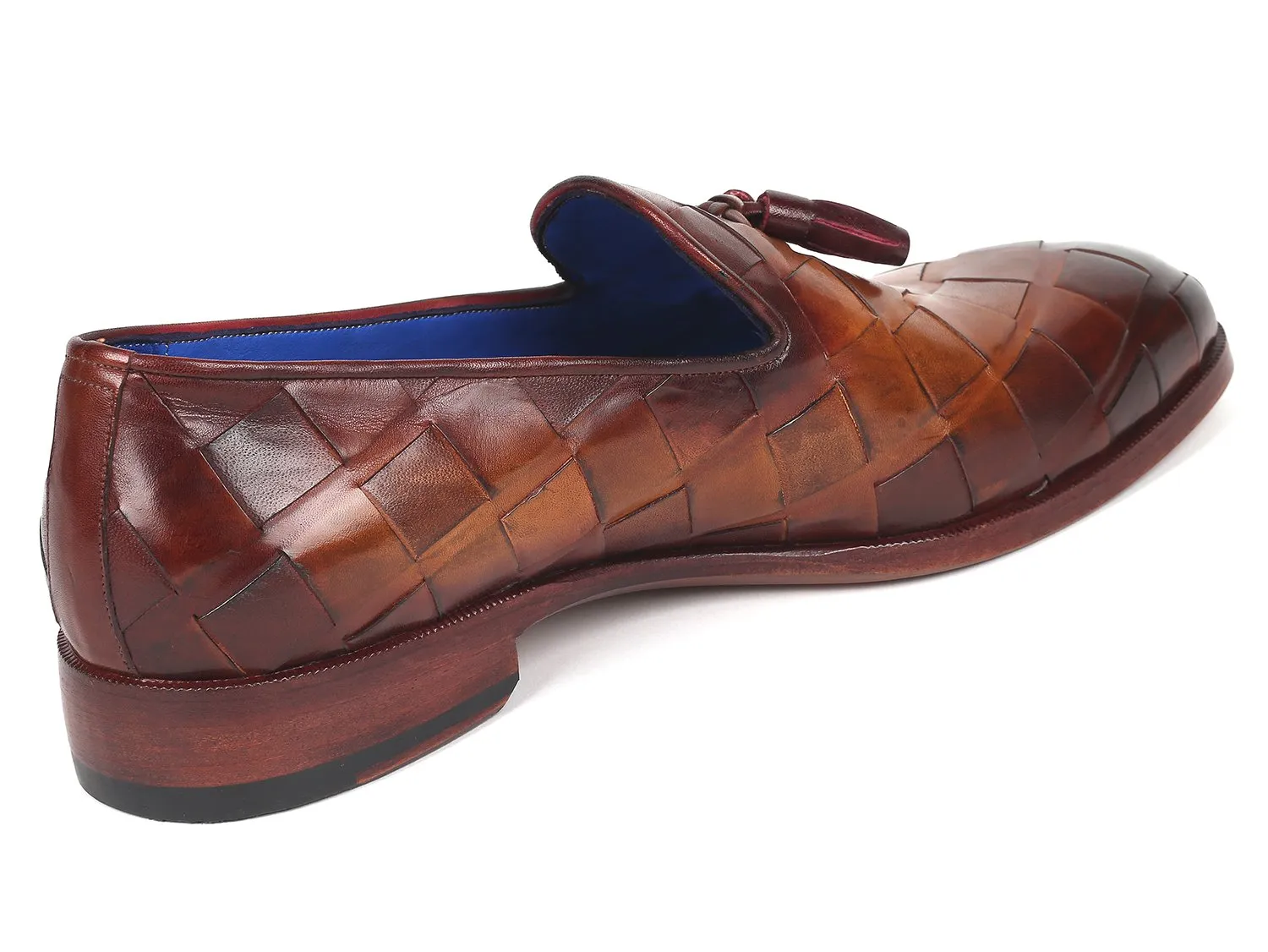 Men's Big Braided Tassel Brown Loafers