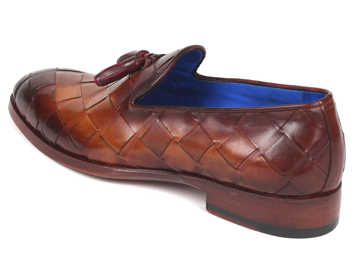 Men's Big Braided Tassel Brown Loafers