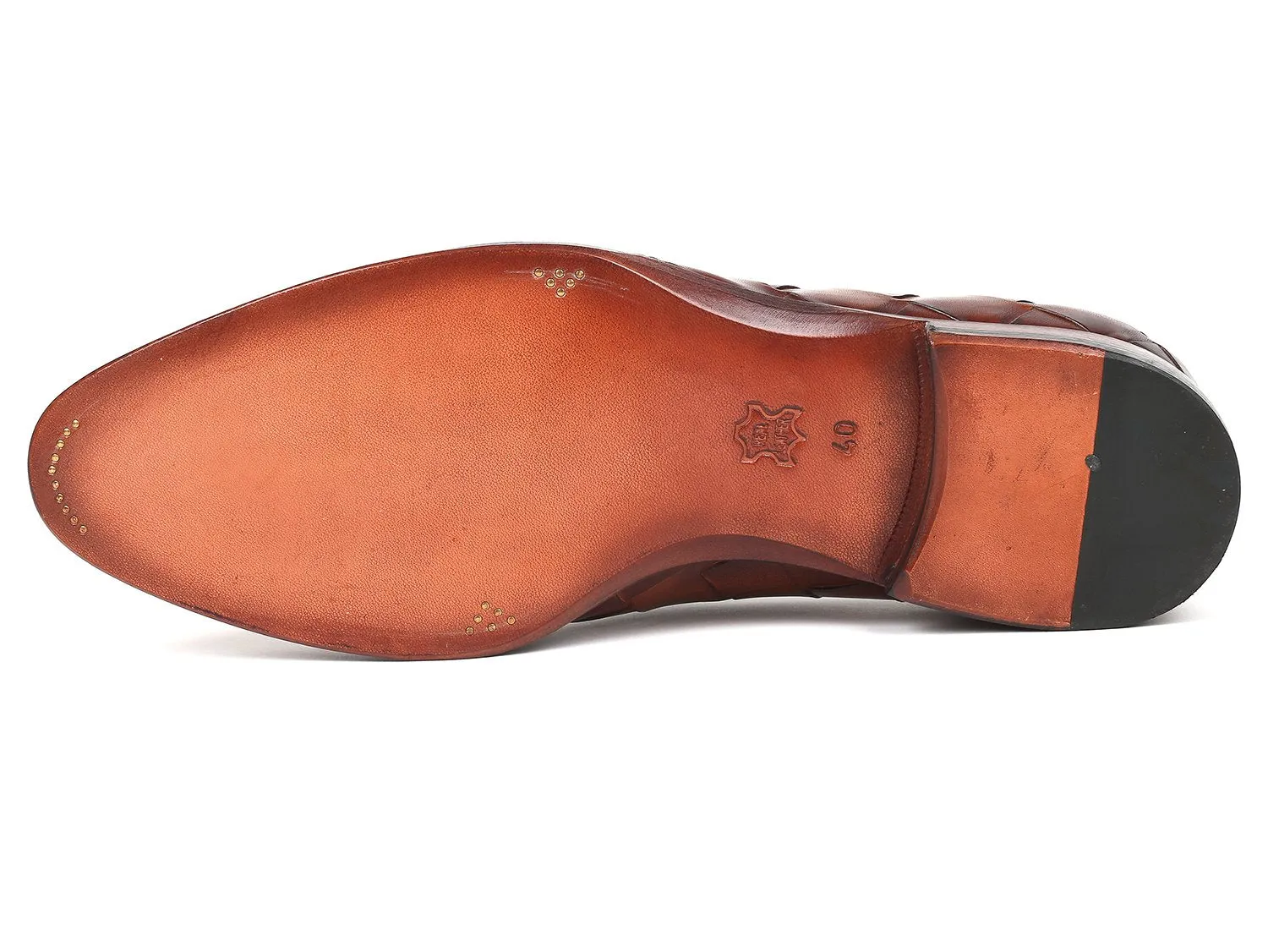 Men's Big Braided Tassel Brown Loafers