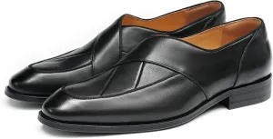 Mens Dress Penny Loafers Slip-On Shoes - Genuine Leather Formal Business Casual Shoes for Wedding- Fashion Comfortable Prom Mocassins