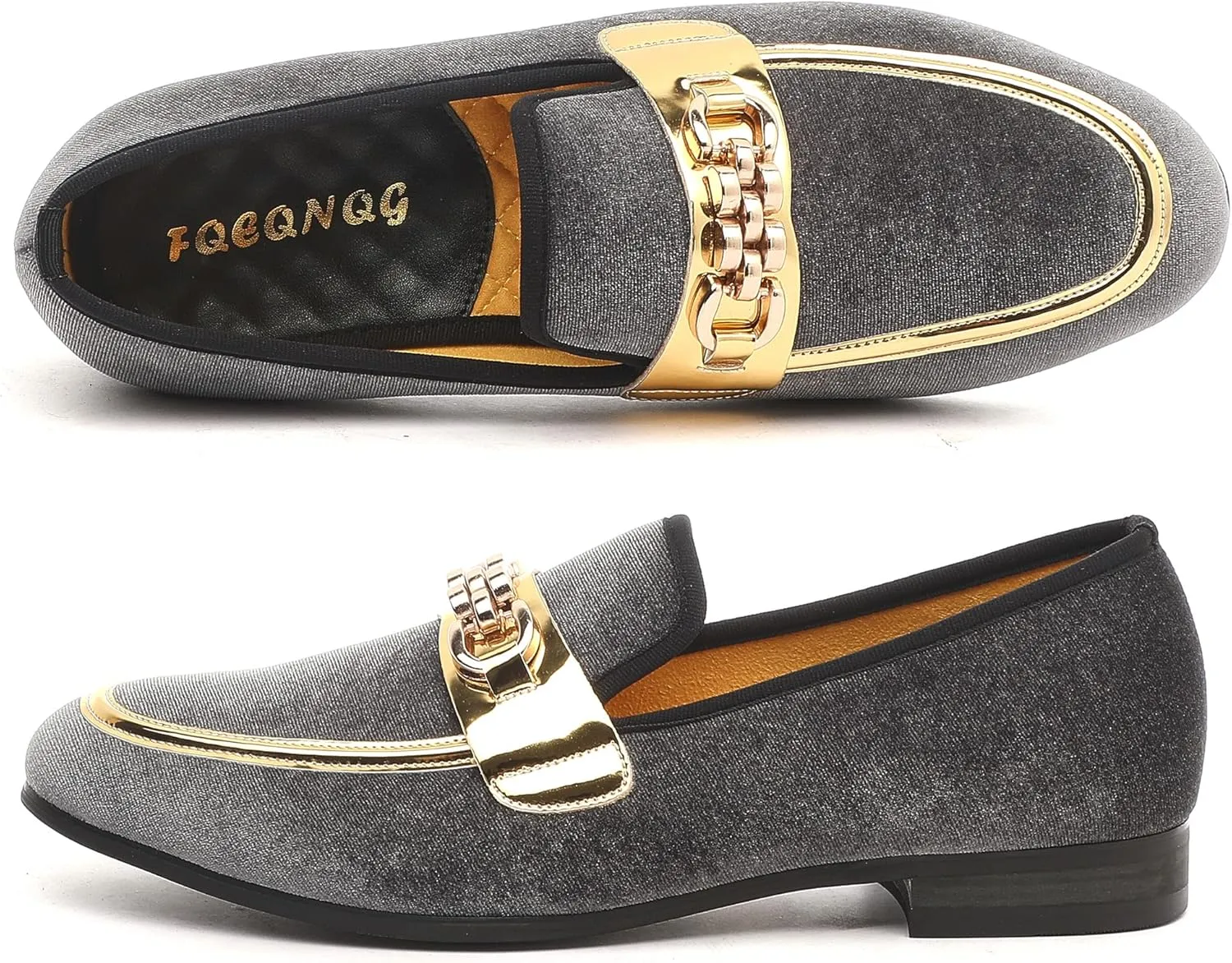 Men's Fashion Formal Velvet Loafers and Wedding Dress Shoes for Men, Penny Slip-On Smoking Luxury Men Casual Shoes