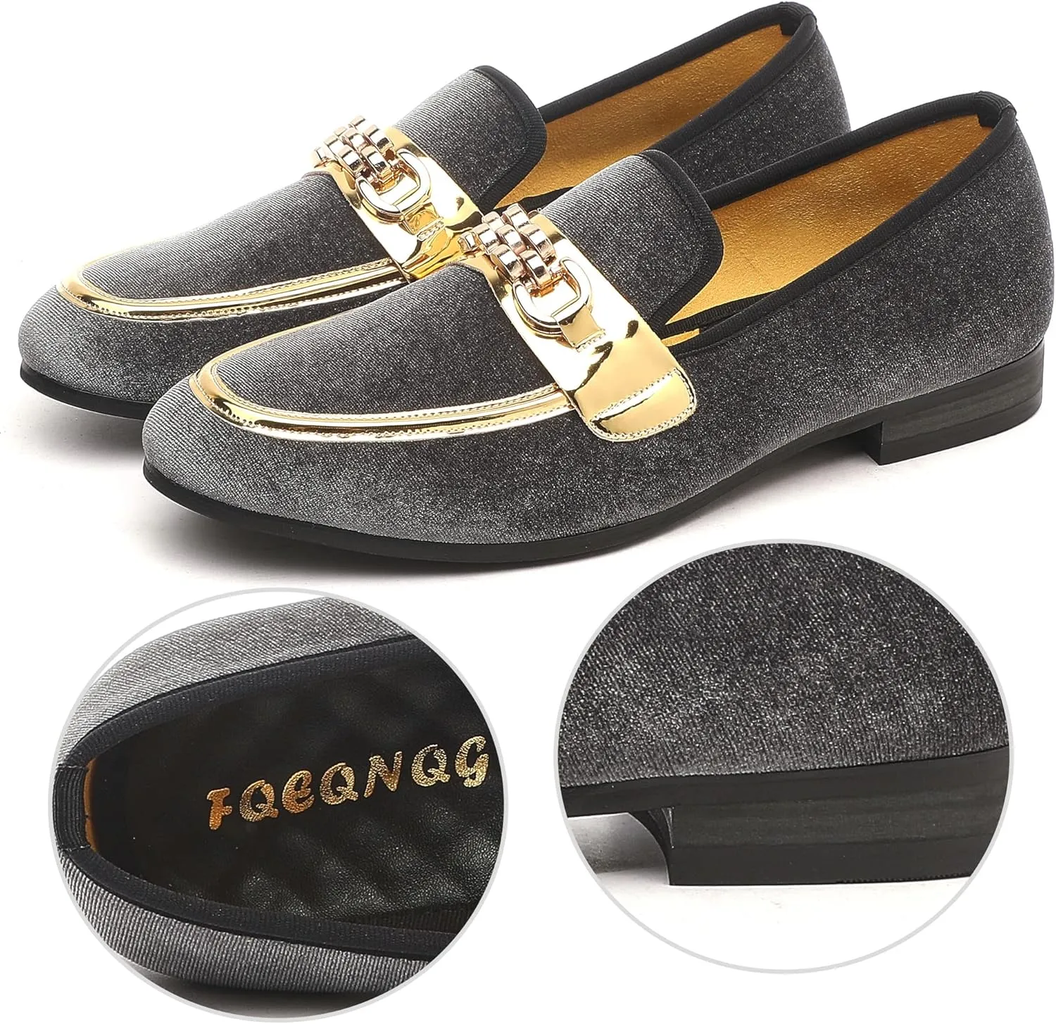 Men's Fashion Formal Velvet Loafers and Wedding Dress Shoes for Men, Penny Slip-On Smoking Luxury Men Casual Shoes