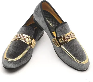 Men's Fashion Formal Velvet Loafers and Wedding Dress Shoes for Men, Penny Slip-On Smoking Luxury Men Casual Shoes