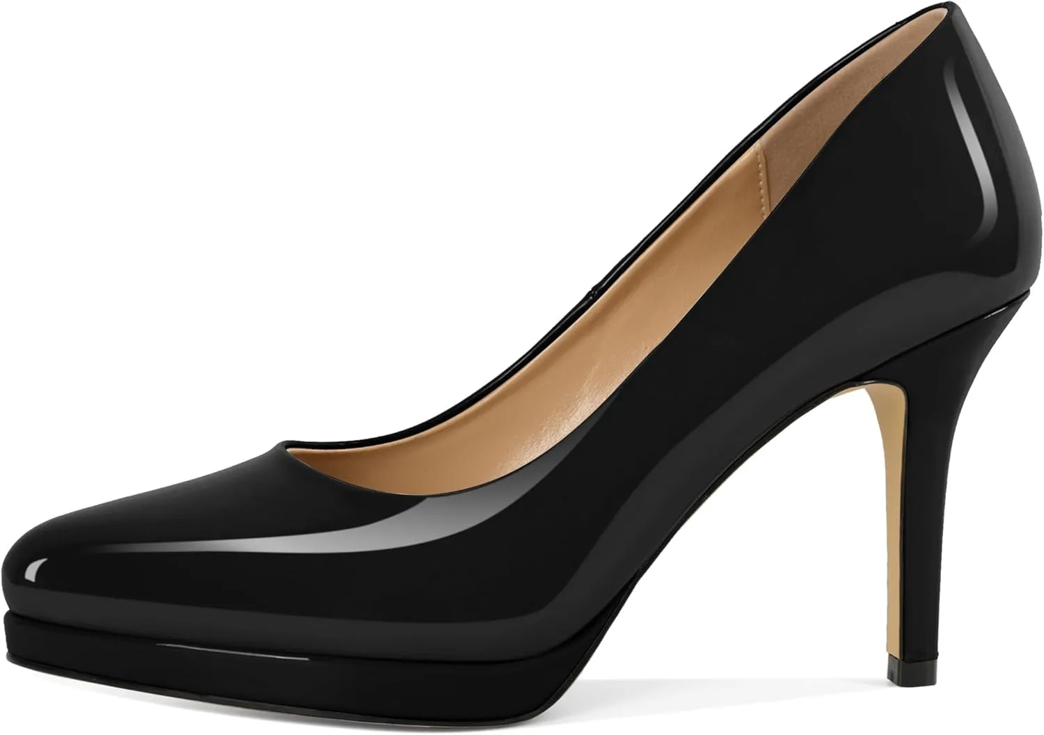 Mettesally Women High Heels Platform Pumps Stilettos Slip-on Fashion Daily Office Women Shoes 3.5 Inches