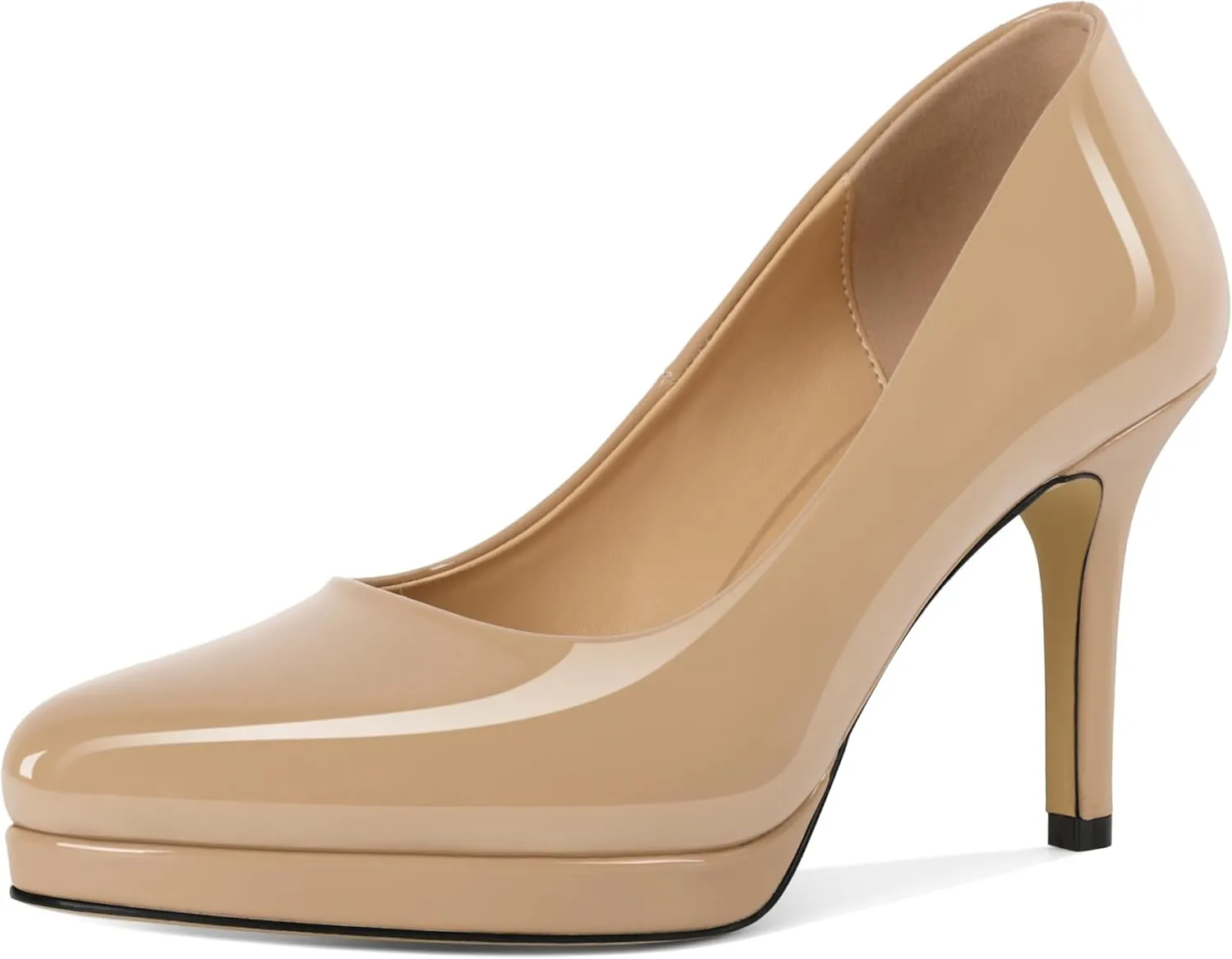 Mettesally Women High Heels Platform Pumps Stilettos Slip-on Fashion Daily Office Women Shoes 3.5 Inches