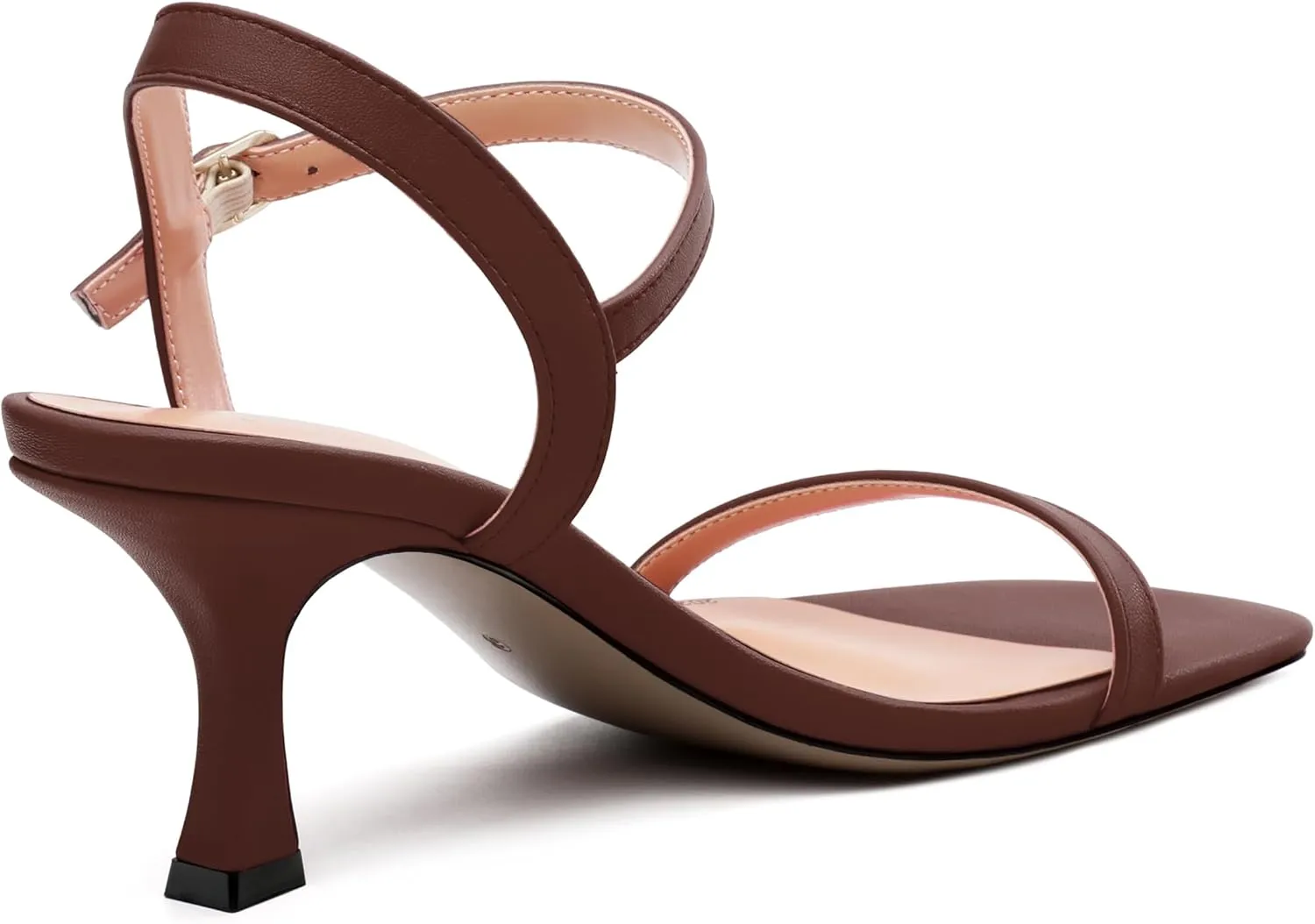 Mid Heels For Women Square Open Toe Ankle Strap Buckle Heeled Sandals Prom Daily Party Wedding Summer Dress Shoes 2.5 Inches2.5 Inches