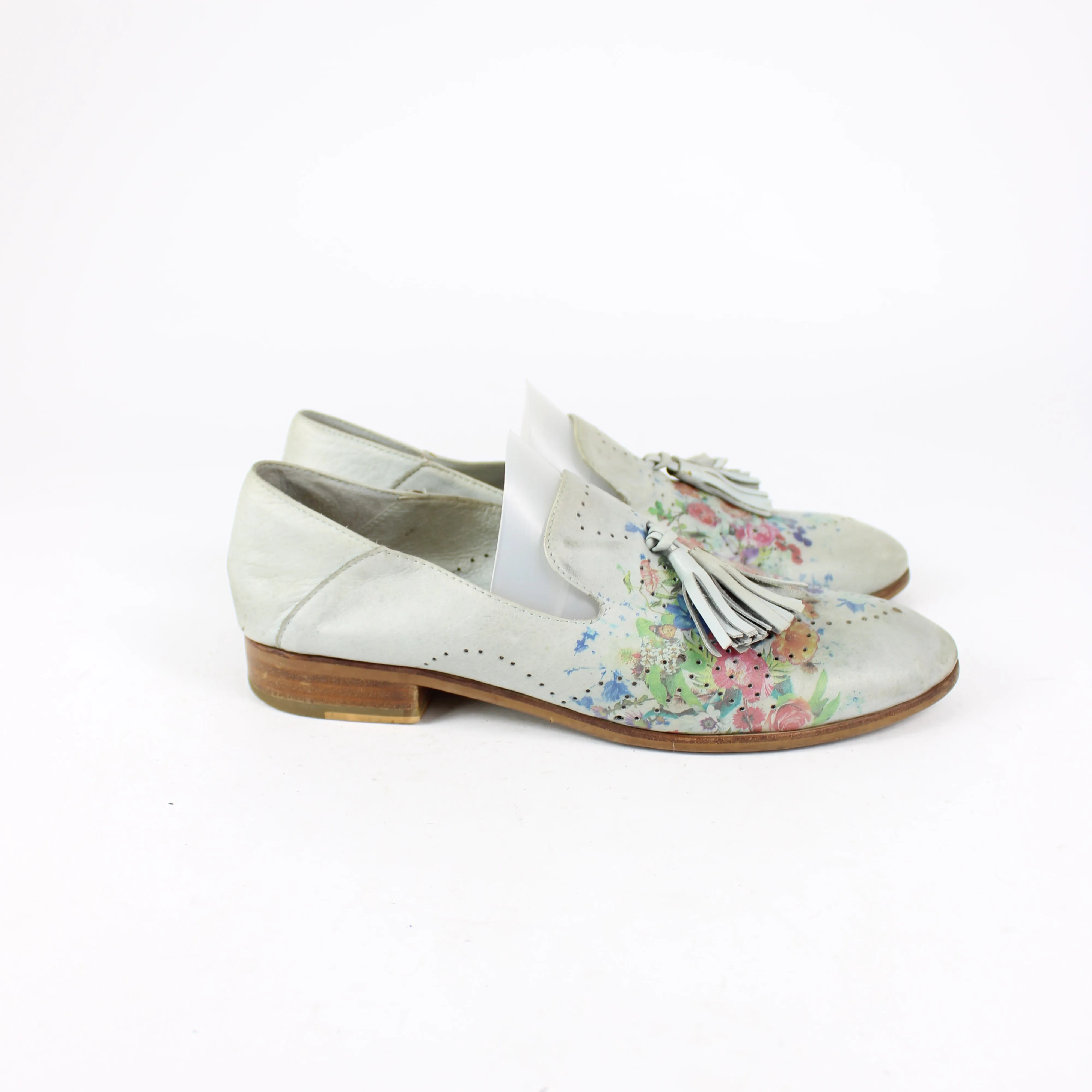 Midas Floral Leather Loafers