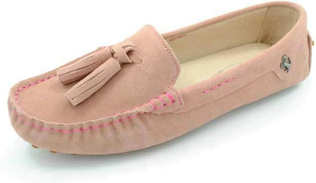 Minishion Summer Loafers for Women Tassel Driving Shoes YB96019