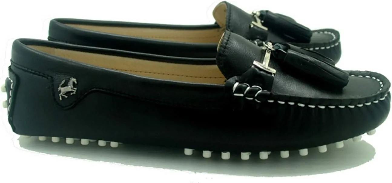 Minishion Womens Leather Loafers Tassel Driving Shoes YB960-20