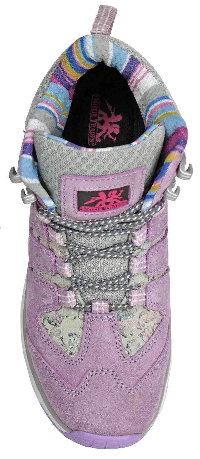 Moxie Trades Womens Trisha Composite Toe Purple Suede Work Boots