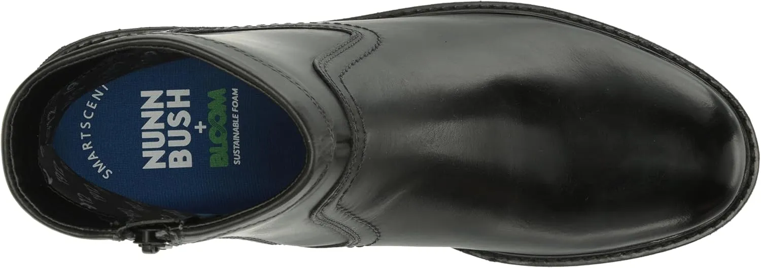 Nunn Bush Men's 1912 Waterproof Plain Toe Zipper Boot Ankle