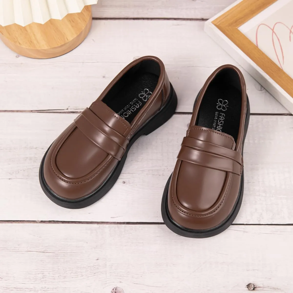 Oamico Toddler Girls Dress Shoes Loafers School Uniform Mary Jane Flats Thick Non-Slip Sole Casual Shoe (Toddler/Little Kids)