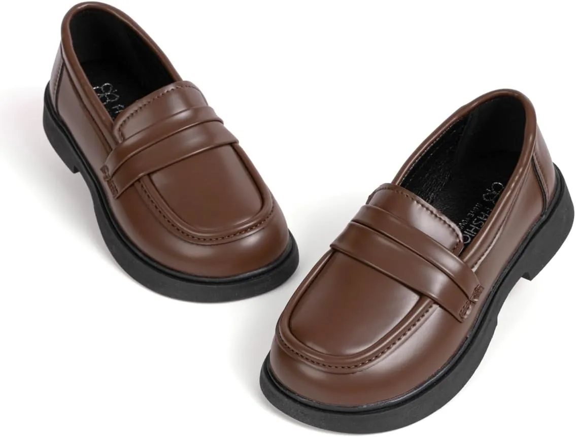 Oamico Toddler Girls Dress Shoes Loafers School Uniform Mary Jane Flats Thick Non-Slip Sole Casual Shoe (Toddler/Little Kids)