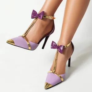 Ophelia Bow T-Strap Heels