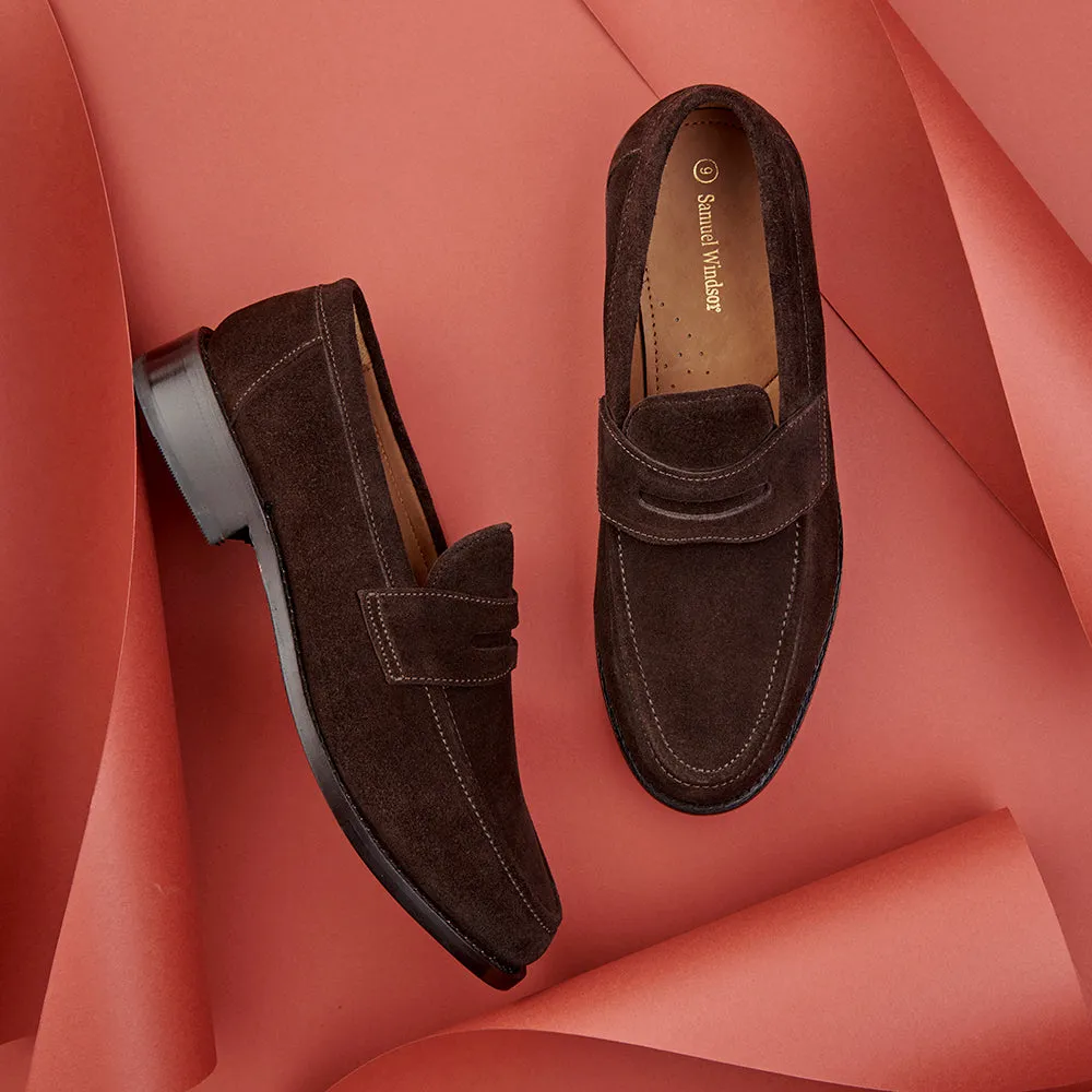 Penny Loafer - Brown Suede