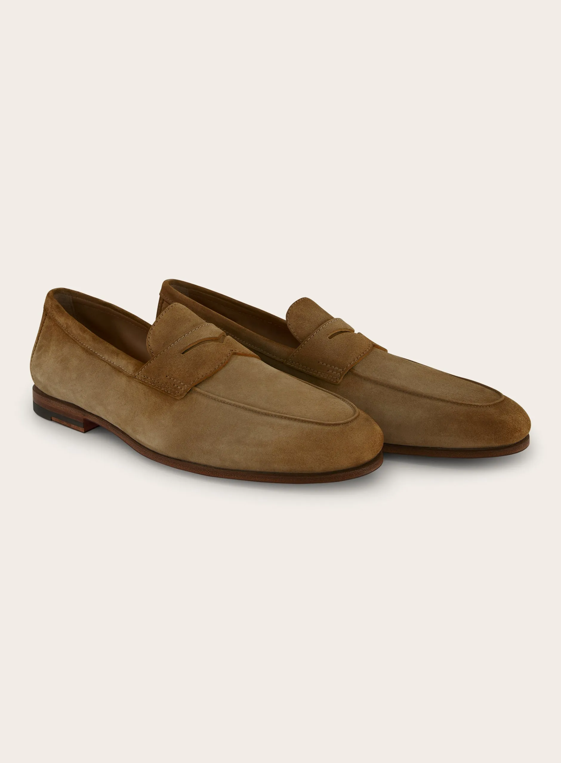 Penny loafers van suède