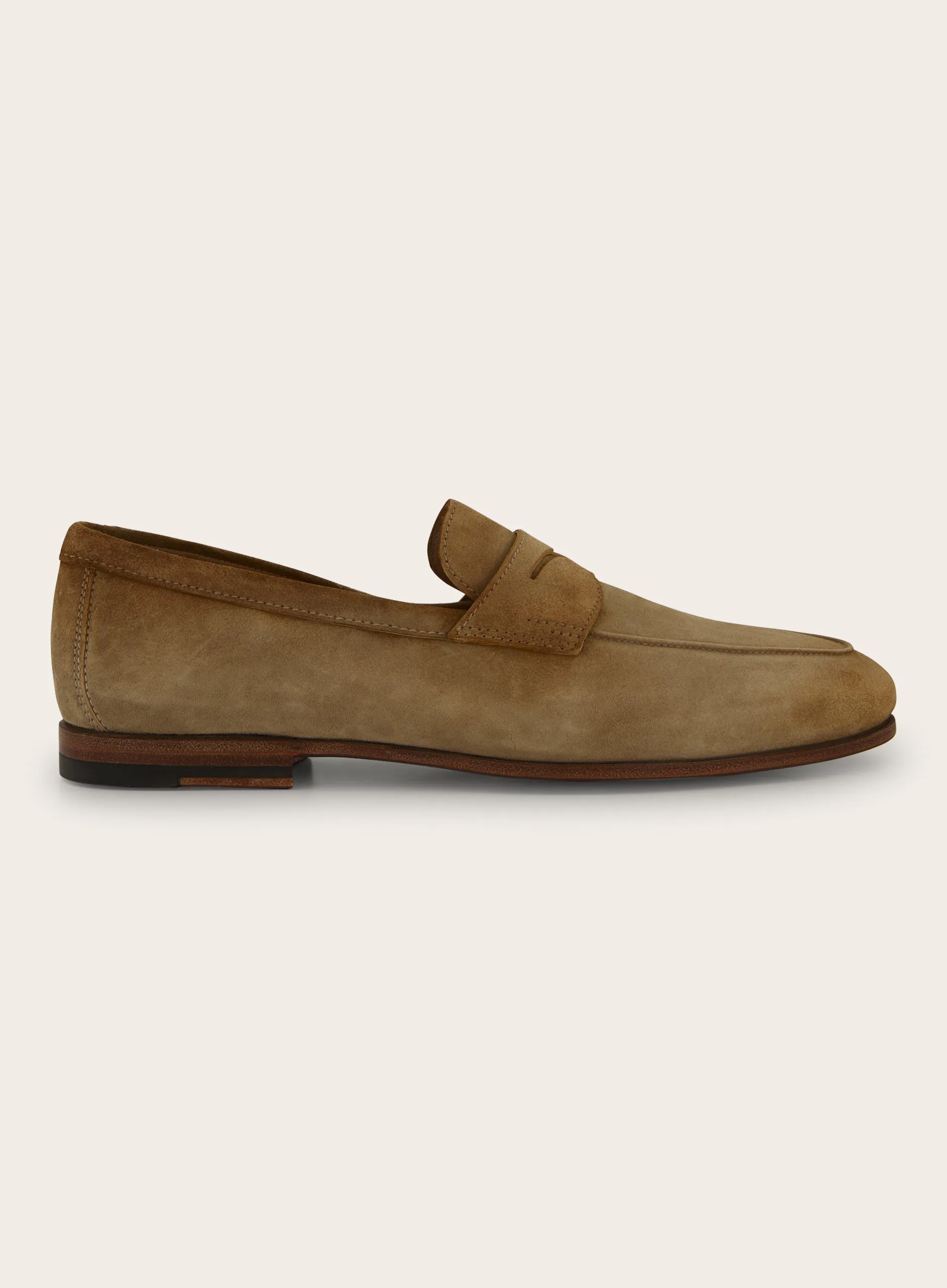 Penny loafers van suède