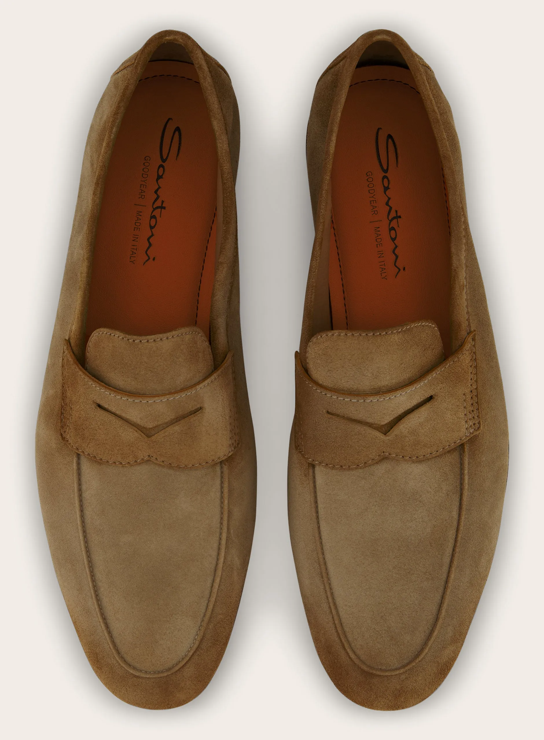 Penny loafers van suède